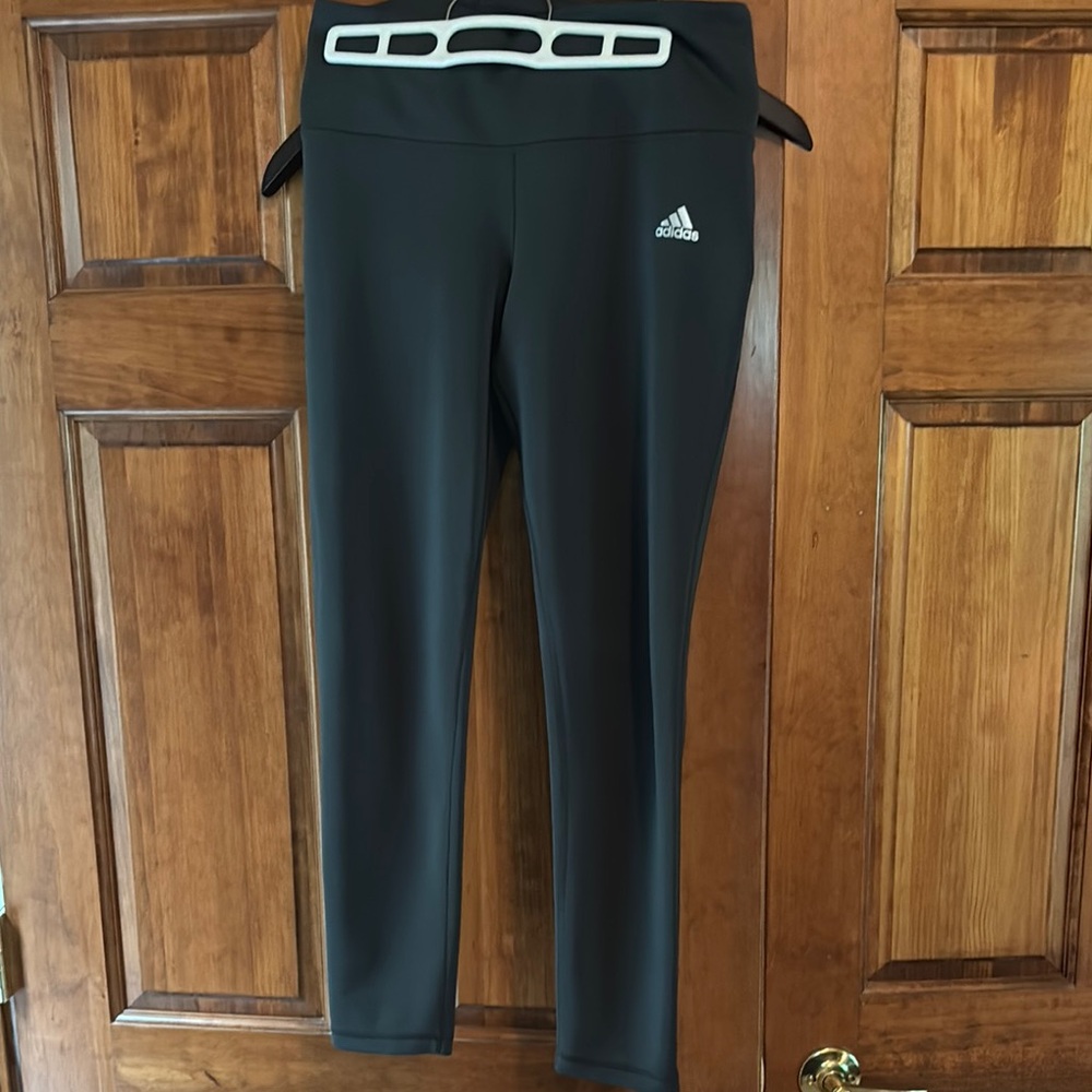 Adidas Black Performance Leggings with Elastic Waistband